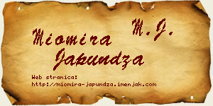 Miomira Japundža vizit kartica